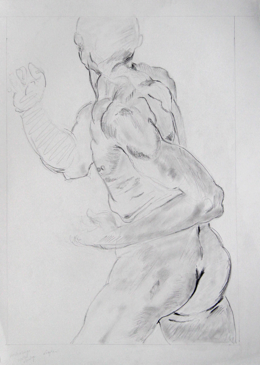 Master study (Michelangelo), 2013. Pencil on paper. 18'' x 24''